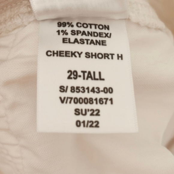 GAP White Cheeky High Rise Denim Shorts NWT 29 Tall - Picture 13 of 13